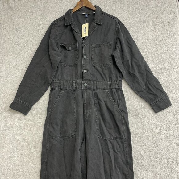 NEW Women's 12 Long Sleeve Utility Baggy Denim Jumpsuit - Universal Thread 1848 - Picture 5 of 10